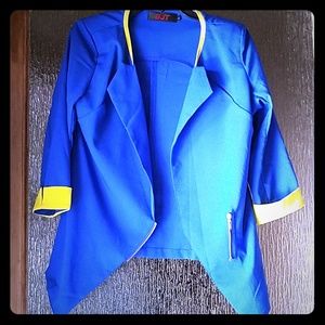 Royal Blue and yellow blazer